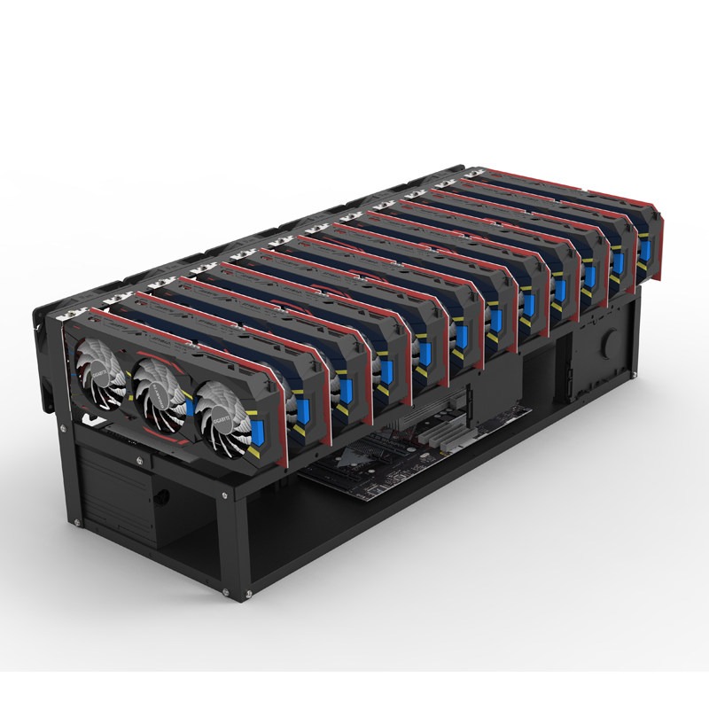 12 GPU Mining Rig Frame Open A - 12 Gpu Open Air Frame Case ulasan dan harga